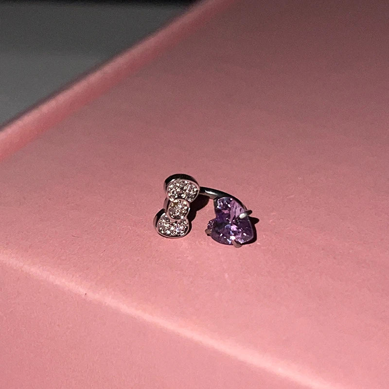 Hello Kitty Bow Heart Helix Earring