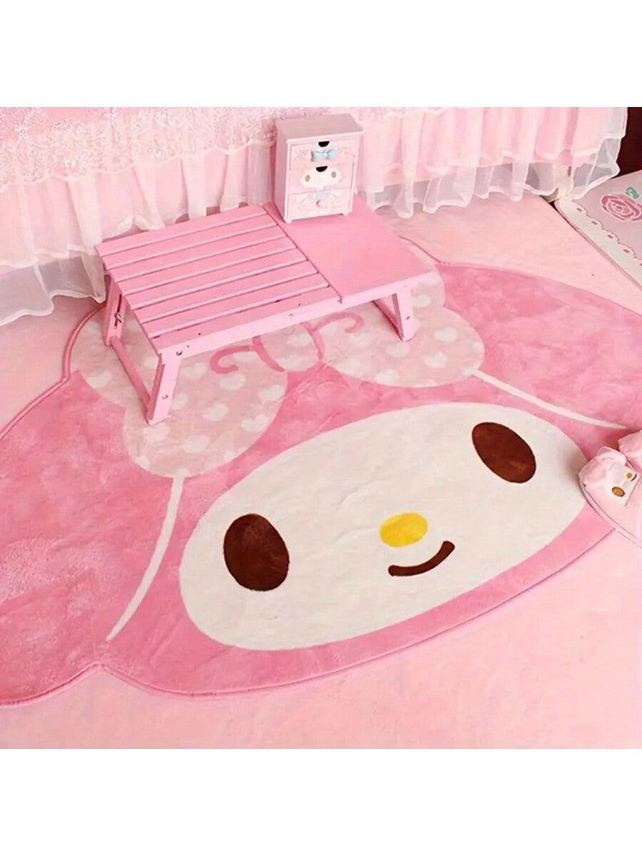 Sanrio Sanrio Melody Hello Kitty Carpet Bedroom Carpet Living Room Plush Soft Lovely Carpet Cartoon Home Decor Family Pattern Rug Non-Slip Mat Office Chair Rug Gifts Birthday Graduation