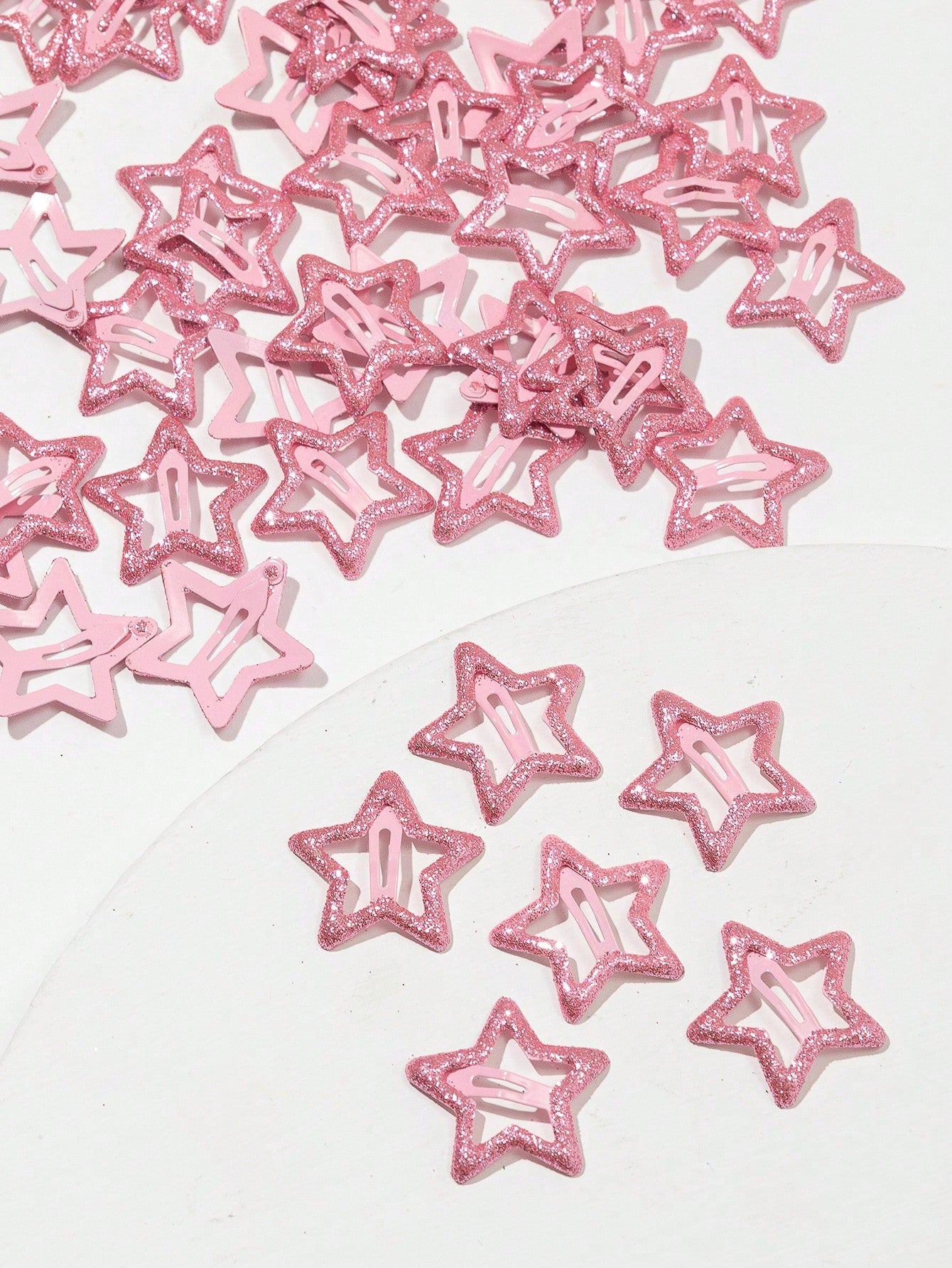 10Pcs Women Pink Star Shaped Fashion Hair Clips for Women Street Pink Accessories Claw Clips Hair Claws Hair Barrettes