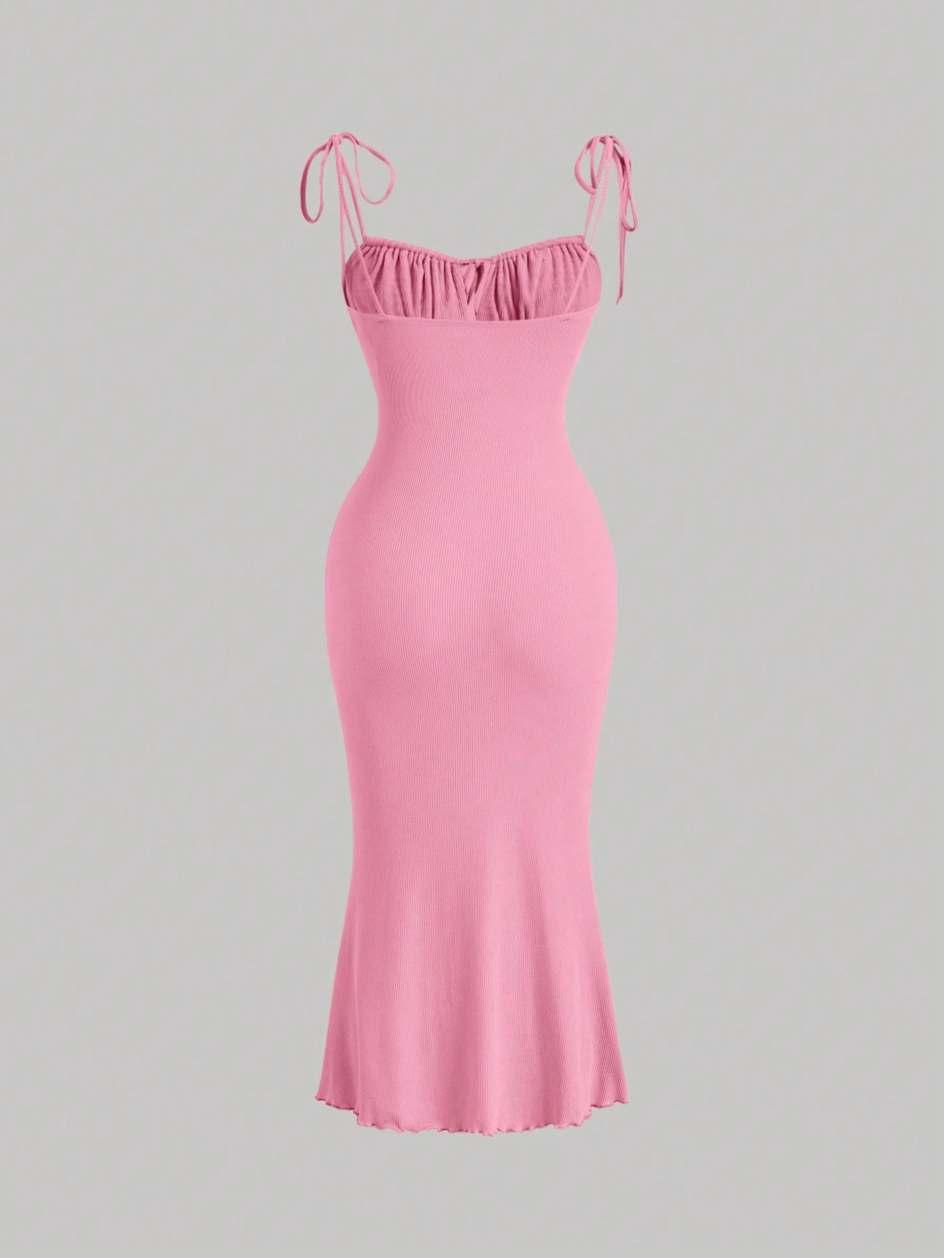 MOD Ruched Bust Tie Shoulder Cami Dress,Pastel Dresses for Women