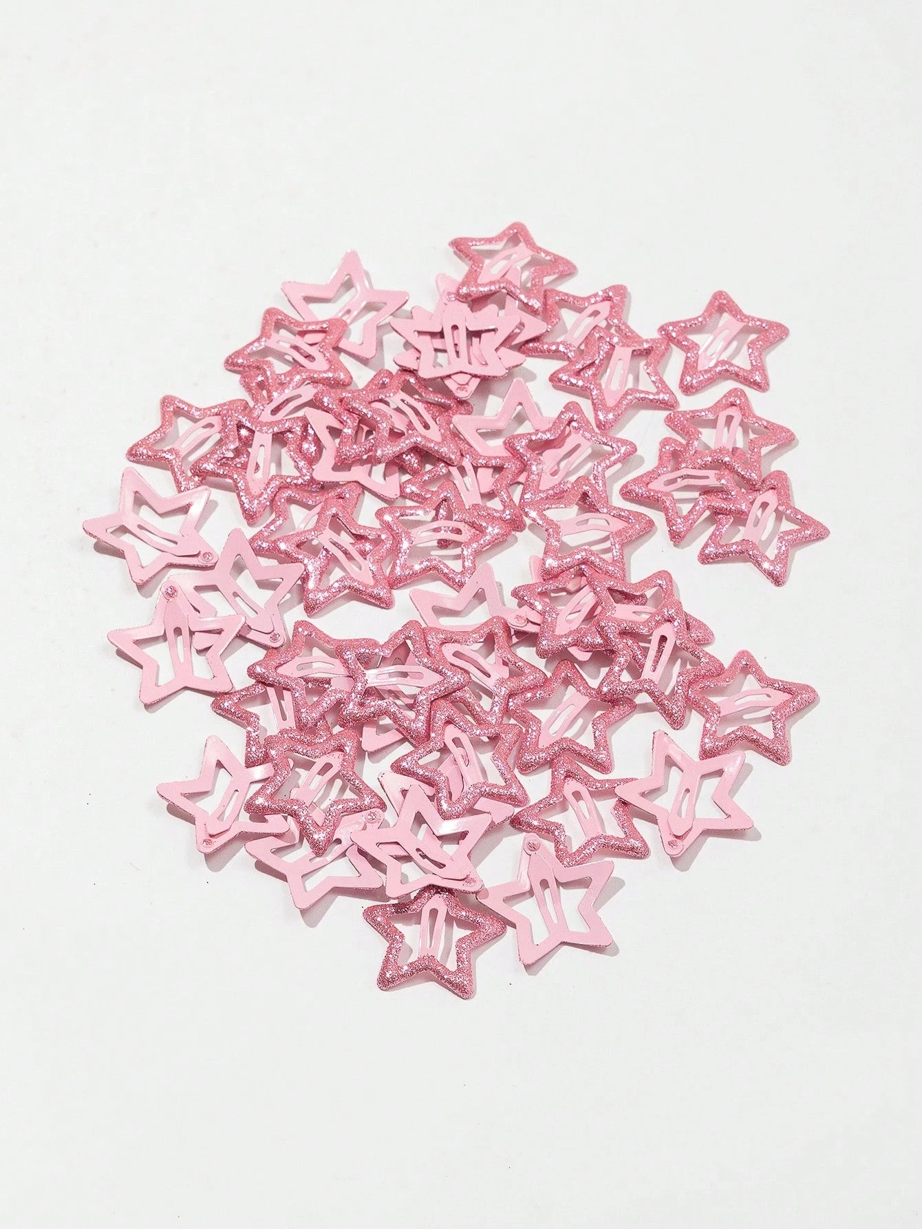 10Pcs Women Pink Star Shaped Fashion Hair Clips for Women Street Pink Accessories Claw Clips Hair Claws Hair Barrettes