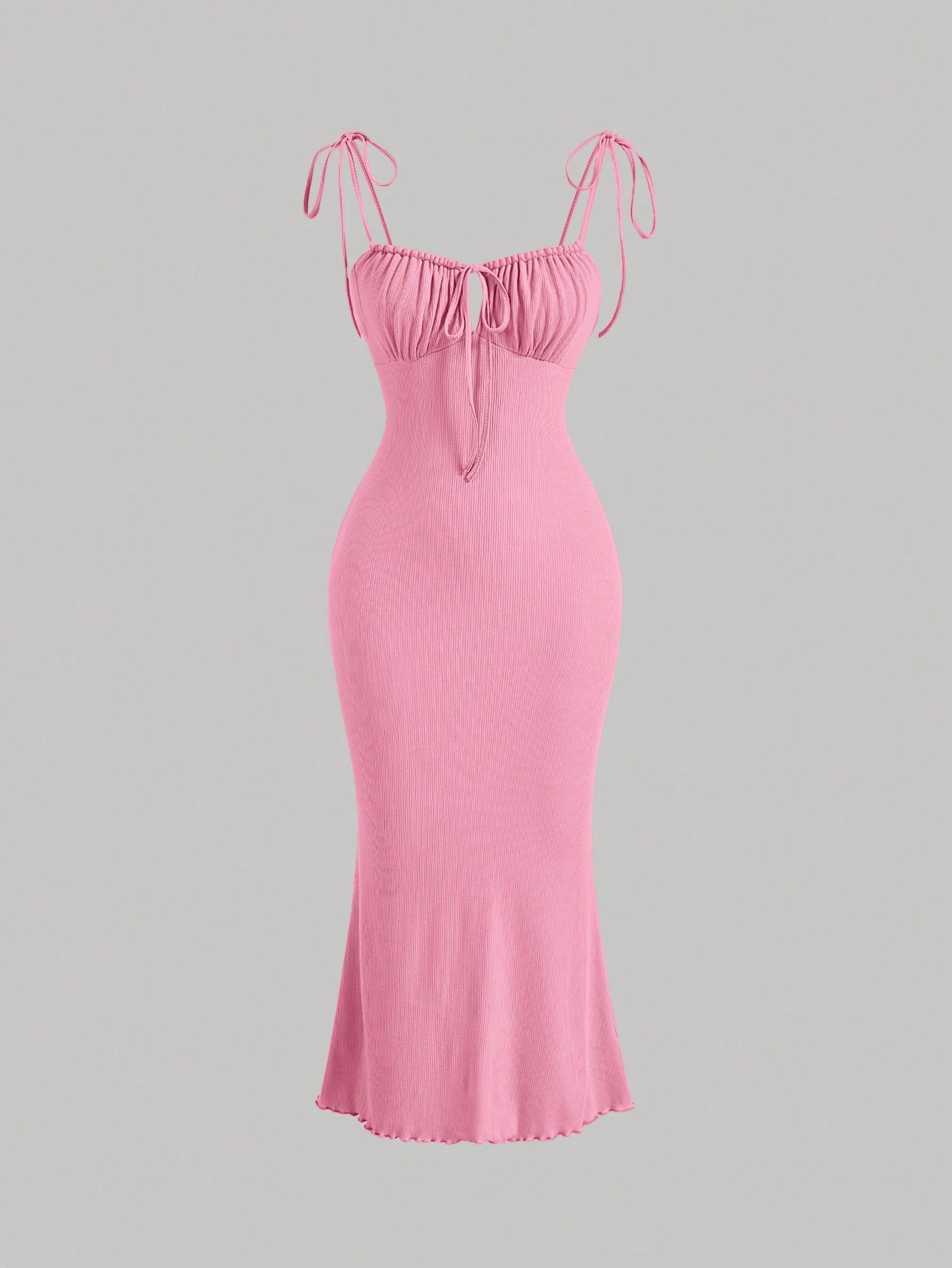 MOD Ruched Bust Tie Shoulder Cami Dress,Pastel Dresses for Women