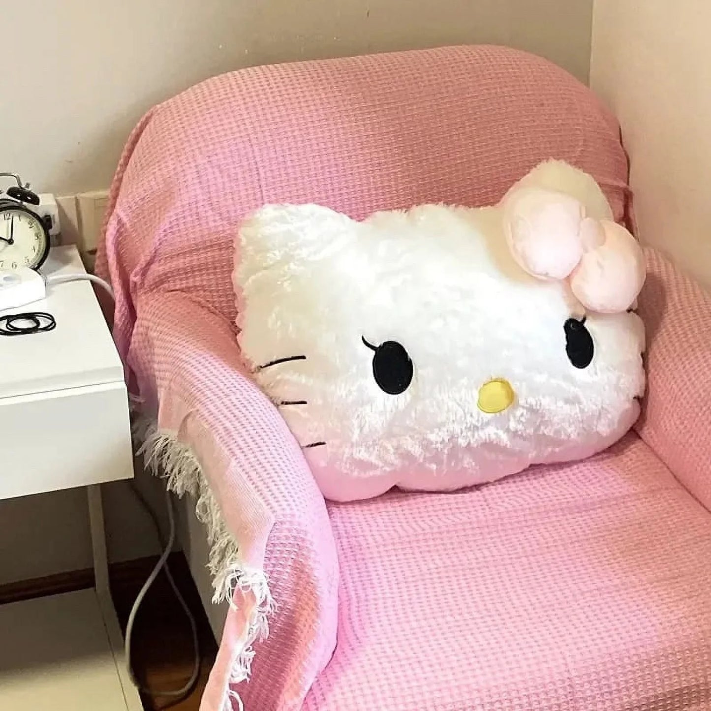 Big Hello Kitty Plush Toys Sanrio Anime Peripherals Hello Kitty Blanket Kt Cat Stuffed Dolls Decoration Pillow Toy Gift Decor