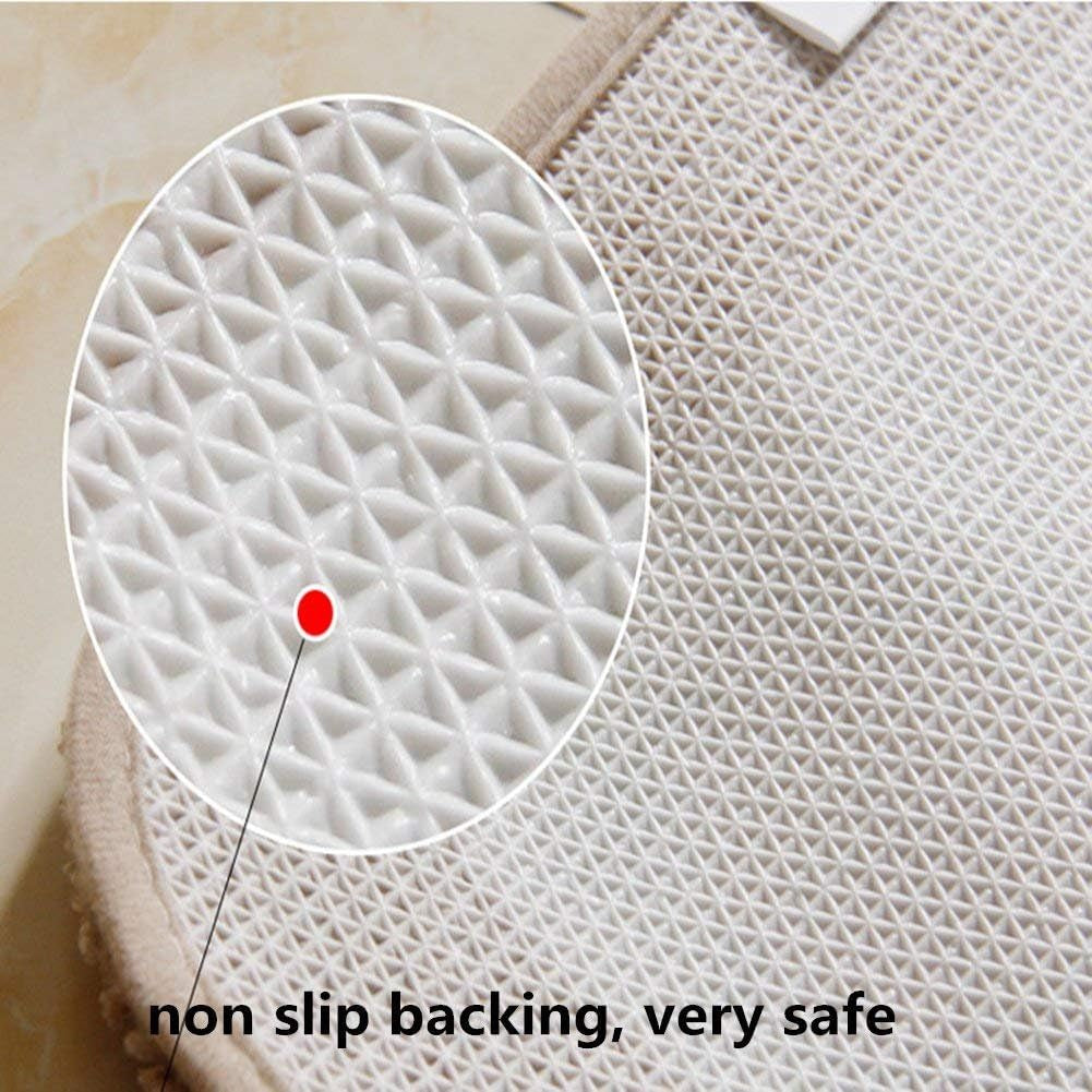 Non-Skid Floral Rose Bathroom Contour Rugs, Set of 2 Soft Shaggy Non Slip Bath Shower Mat and U-Shaped Toilet Floor Rugs, Pink