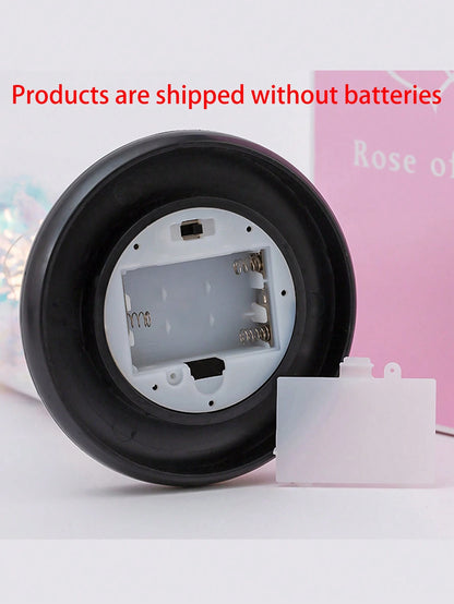 1 Color Gold Rose Lantern with Black Base, Multi-Color Valentine'S Day, Wedding, Home Decoration Lighting, Valentine Day, Gift