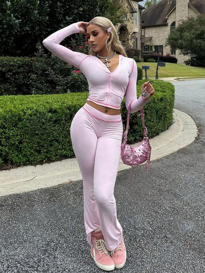 INAWLY Women Autumn/Winter New Leopard Print Colorblock Hoodie Jacket with Full Zipper Closure and Extra Long Pants Set