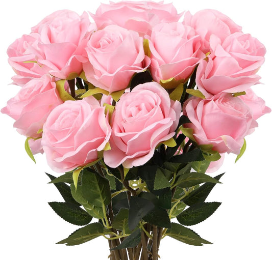 10Pcs Rose Silk Flowers