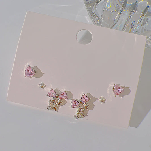 Bow Heart Earrings