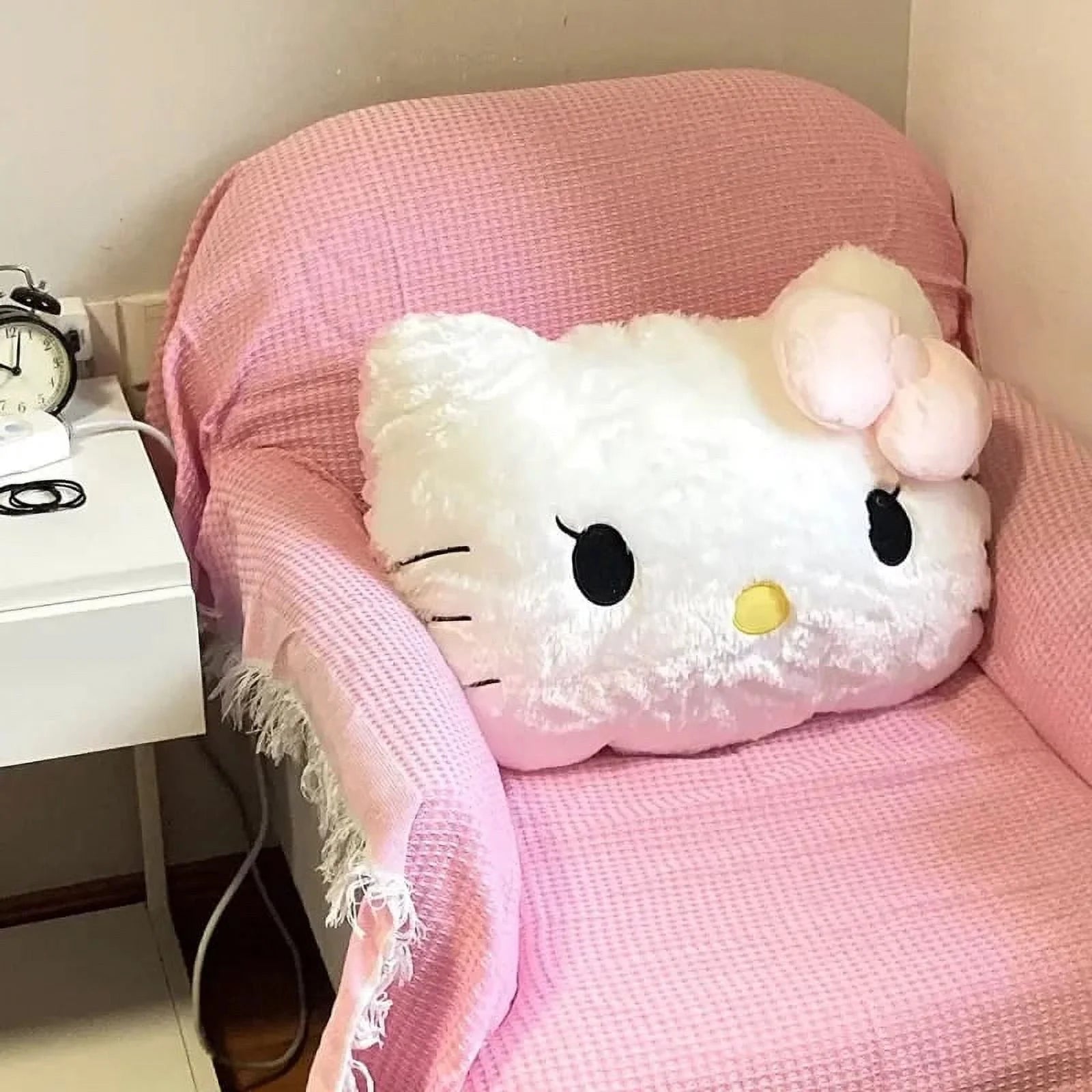 Big Hello Kitty Plush Toys Sanrio Anime Peripherals Hello Kitty Blanket Kt Cat Stuffed Dolls Decoration Pillow Toy Gift Decor