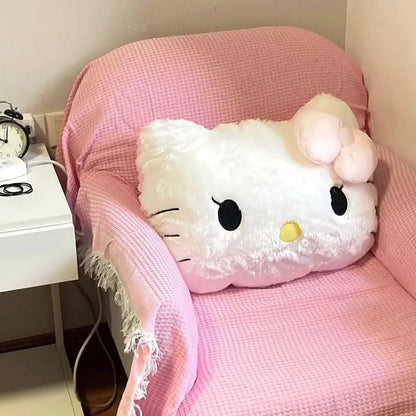 Big Hello Kitty Plush Toys Sanrio Anime Peripherals Hello Kitty Blanket Kt Cat Stuffed Dolls Decoration Pillow Toy Gift Decor