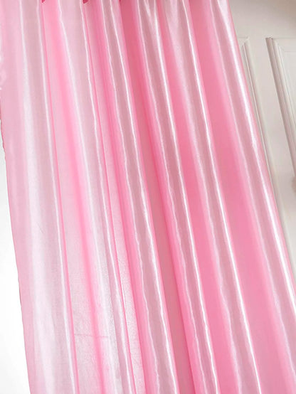 1Pc Solid Color Contemporary Simple Sheer Curtain, Lightweight Semi-Transparent Partition Curtain Suitable for Bedroom, Living Room, Balcony, Casement Window Decoration